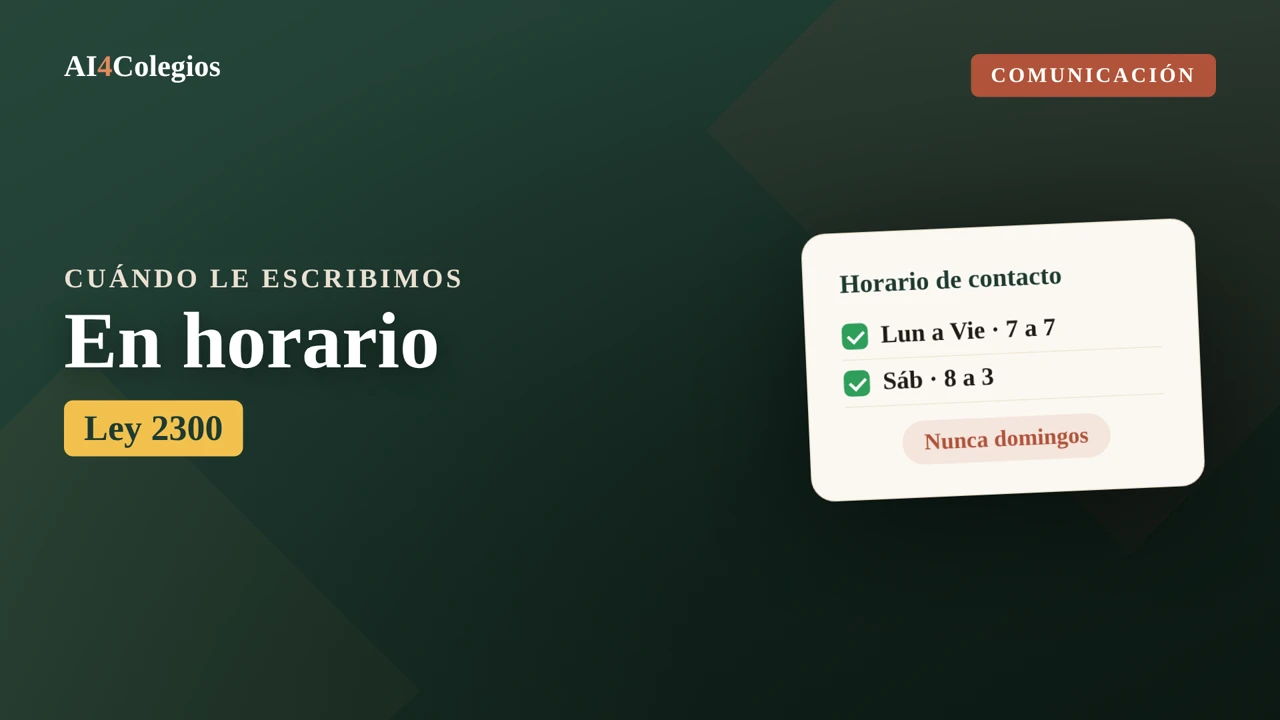 Comunicación responsable, Cuándo le escribimos