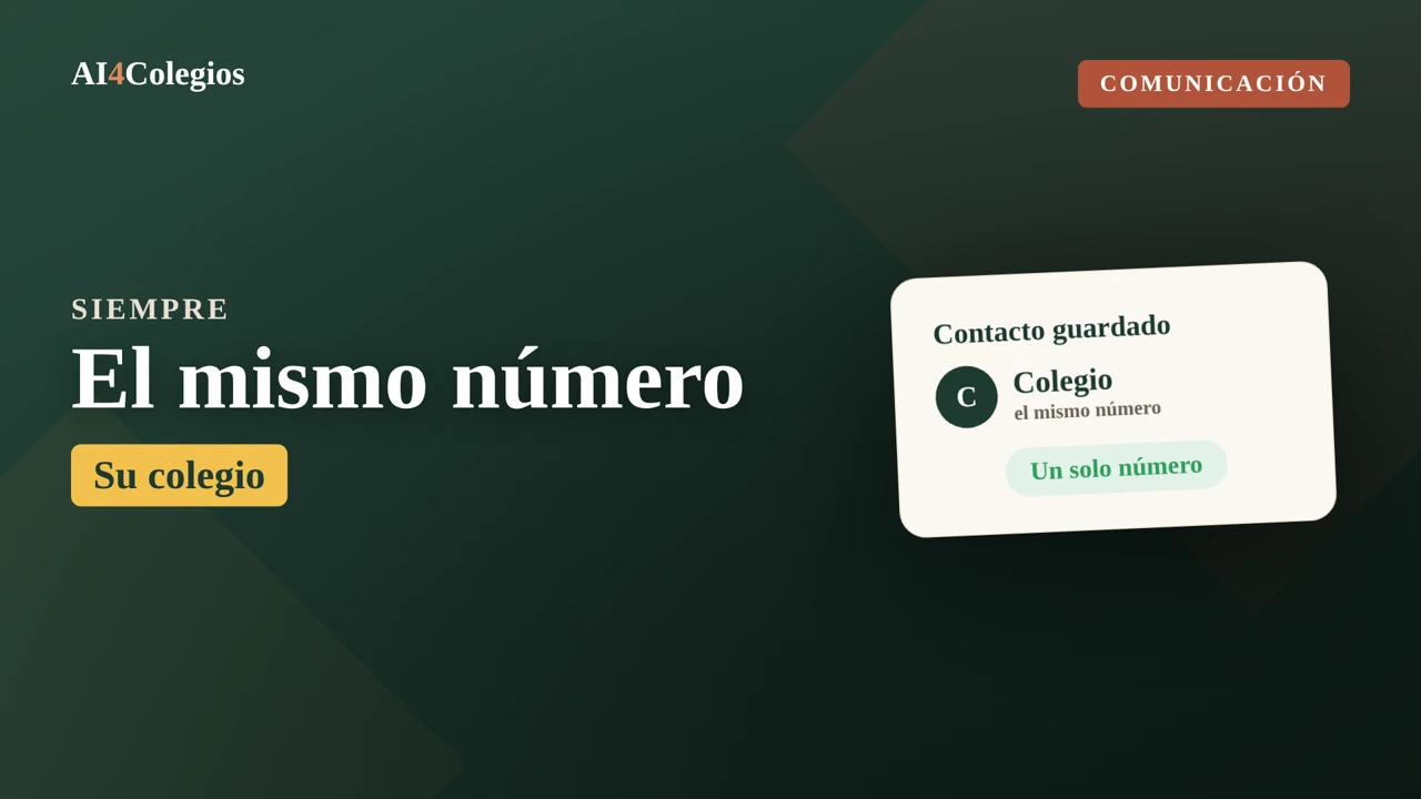 Comunicación responsable, Siempre el mismo número del colegio