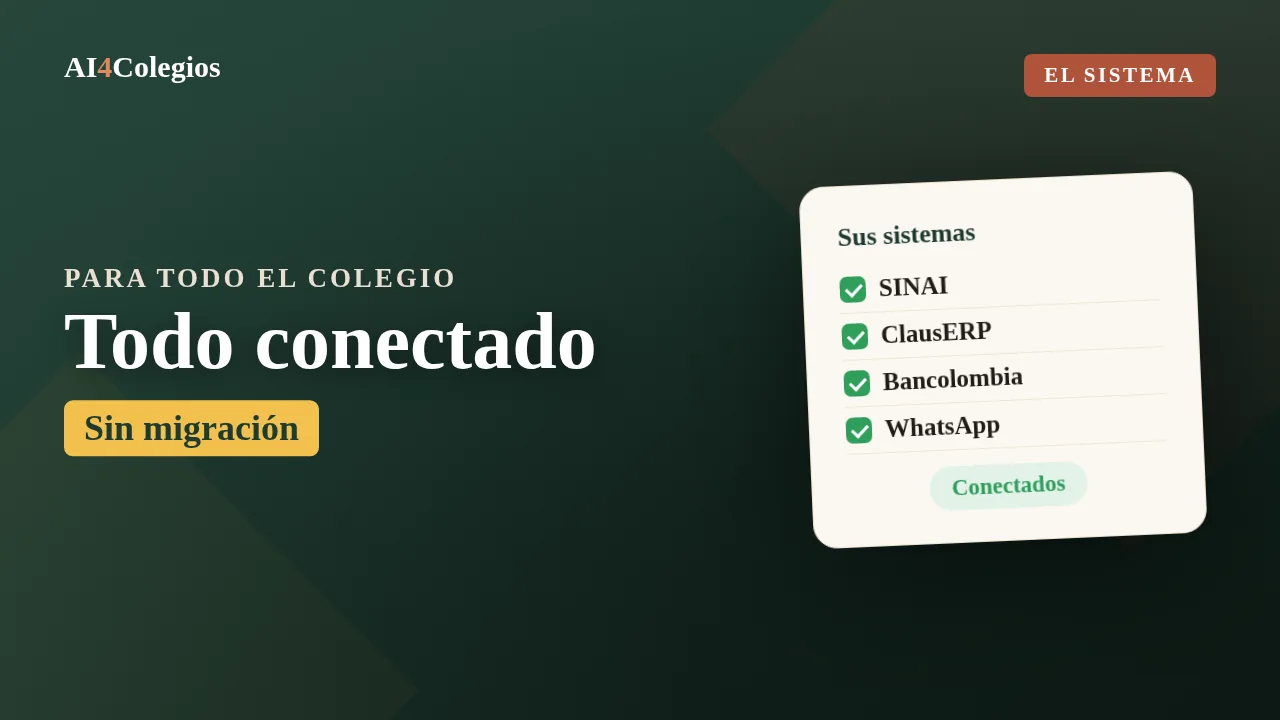 Video 01, Un solo sistema para todo el colegio